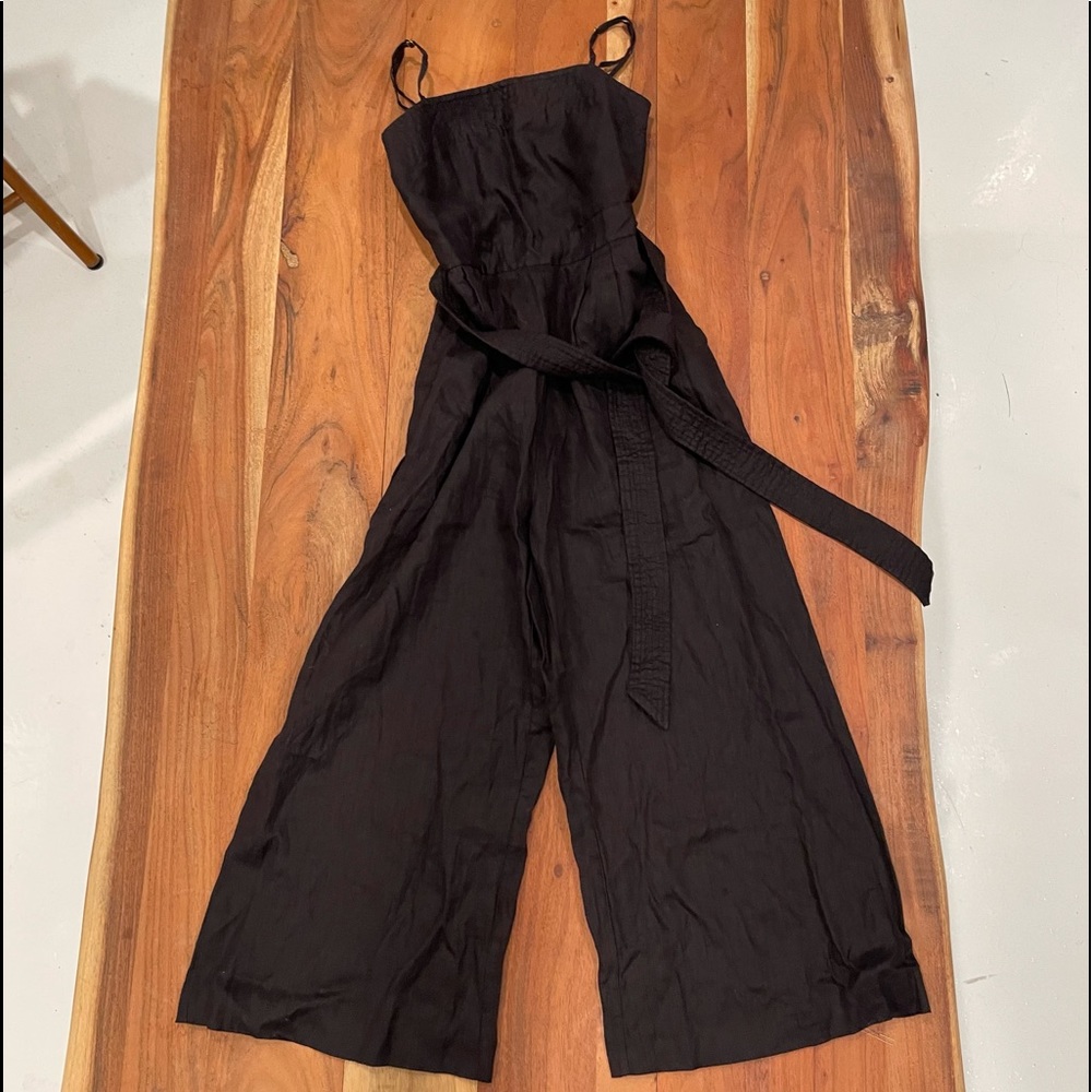 Girls linen jumpsuit spaghetti strap